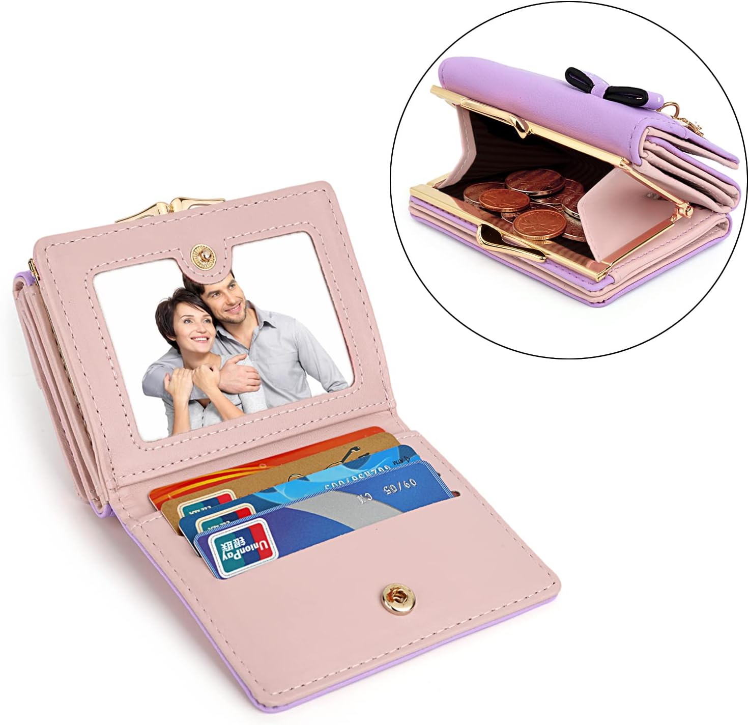 UTO Ladies Bifold Card Wallet Purse Zipper Coin Pocket Cat Pendant Tassel Deco PU Leather 3 716t Bv0s3L. AC SL1500