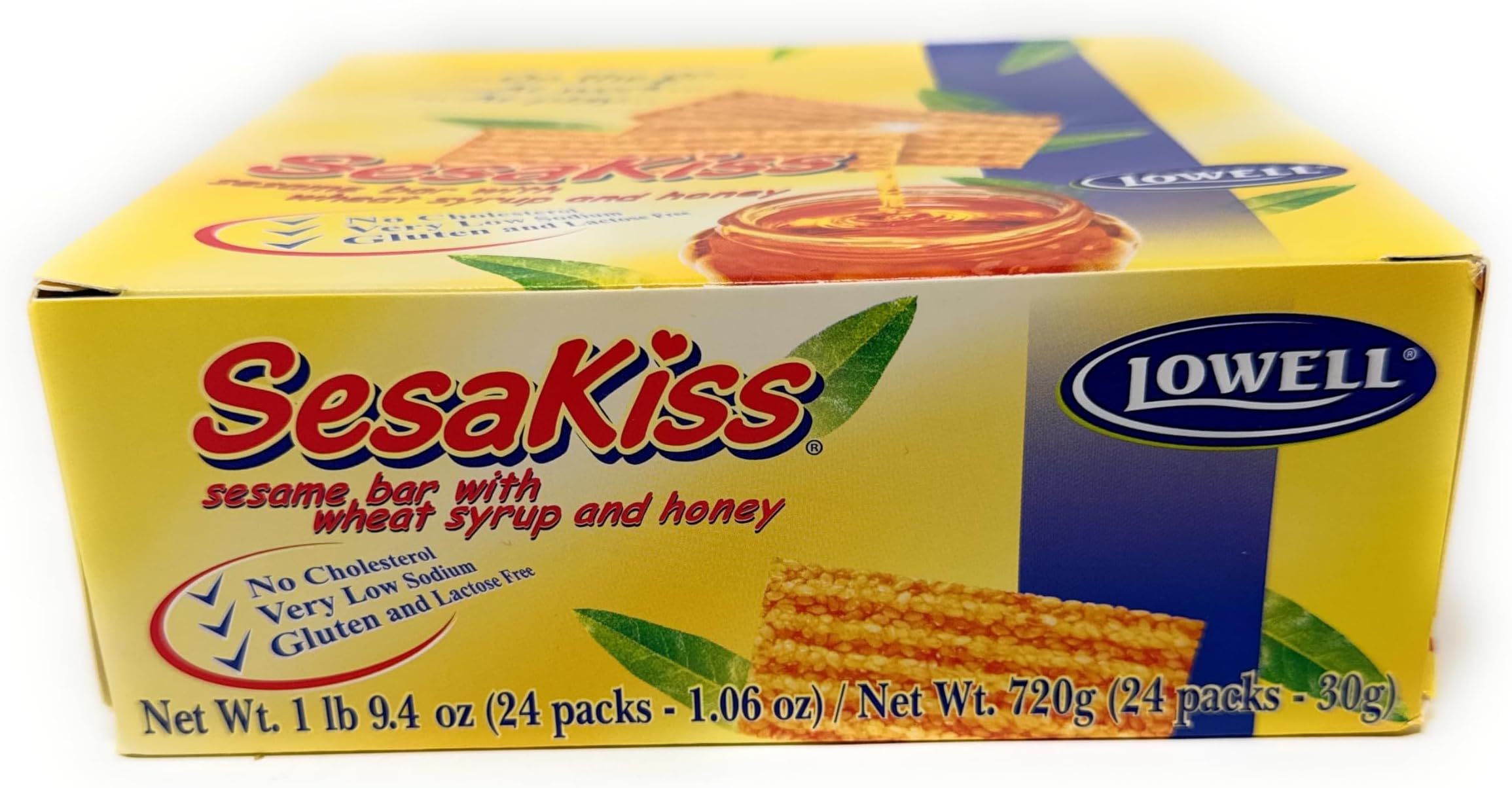 Lowell SESAKISS SESAME BAR HONEY 24x30g. Product of Poland.