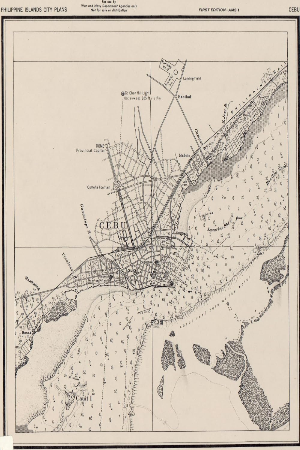 Cebu Map Journal: Vintage Map Notebook