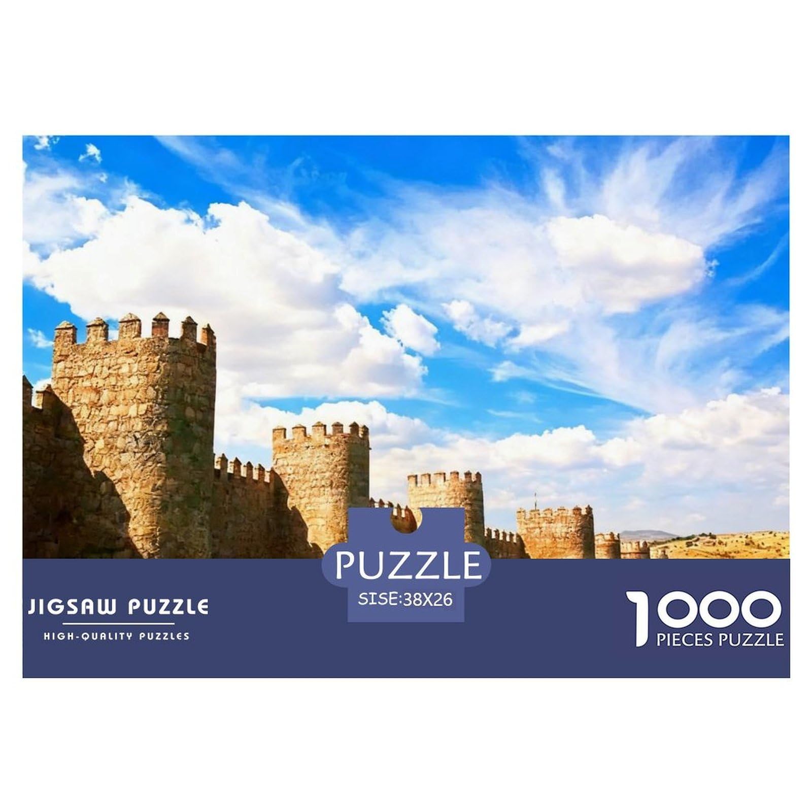 Jigsaw Puzzle 1000 Pieces Avila City Wall Jigsaw 38x26cm/1000pcs Toy for Adults And Kids Stress Reliever Family Game DIY Cardboard