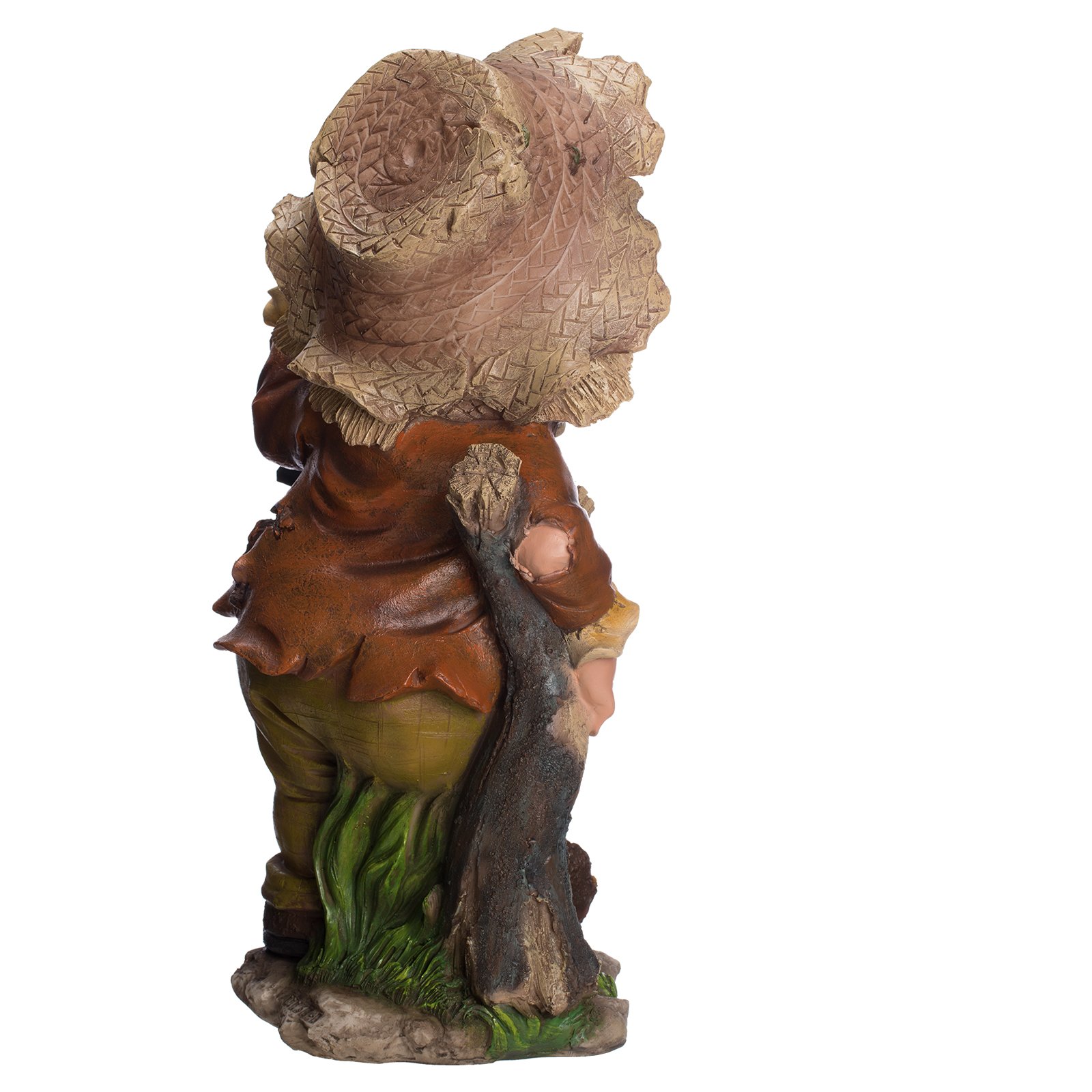 Birendy Grande casetta da giardino con lampada solare NF12168-3, grande 52 cm di altezza, statuetta da giardino,