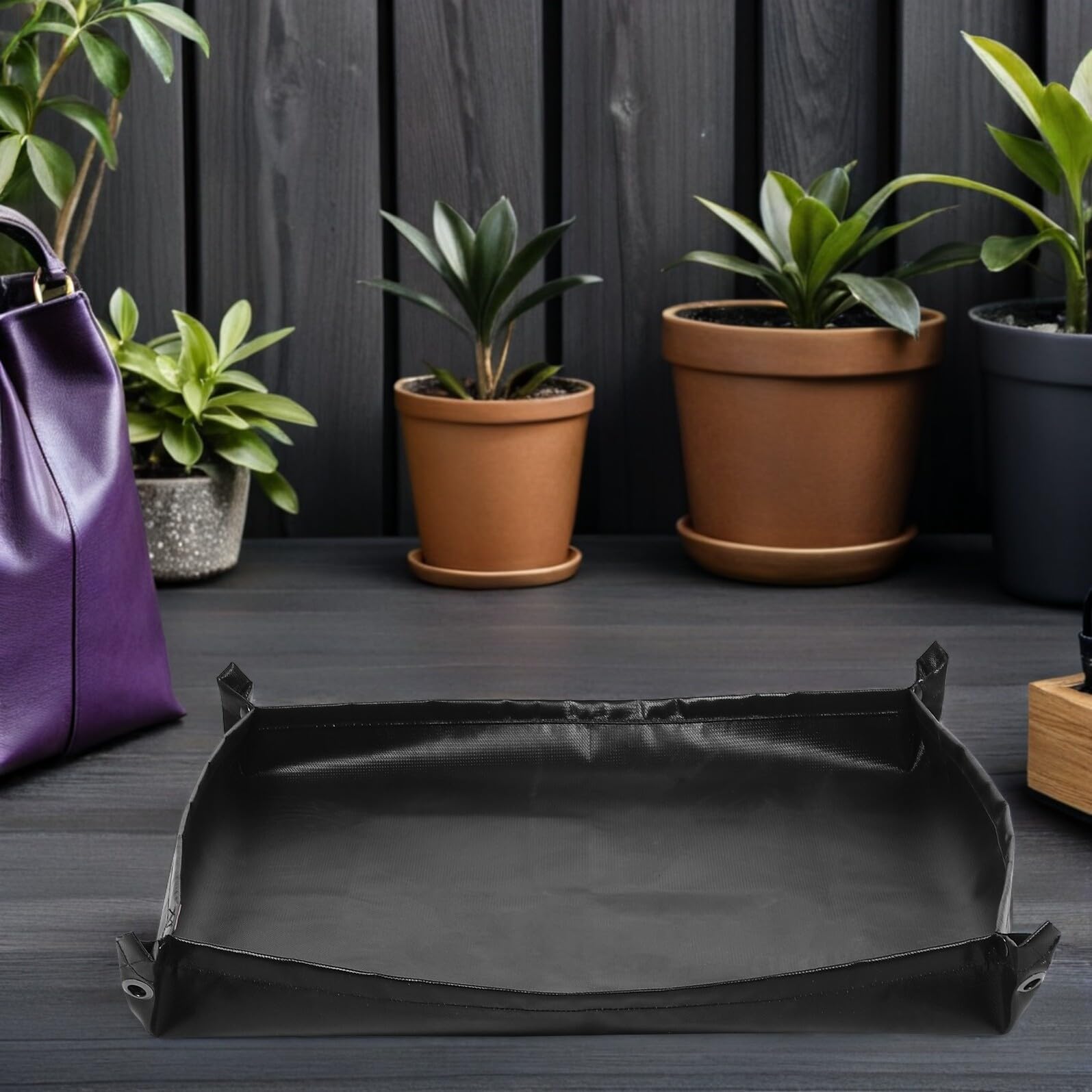 Alfombrilla para Parrilla Exterior de Silicona Negra Resistente al Calor | Doble Cara, 71x71cm, para Camping y Uso al Aire Libre, Apta para Camp Cookers y Superficies de Madera