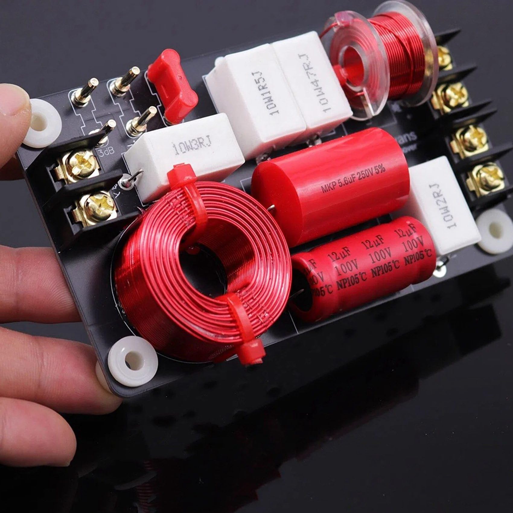 2 crossover a 2 vie da 150 W per altoparlanti da scaffale HiFi, doppia bobina ad aria, crossover HiFi 2500 Hz