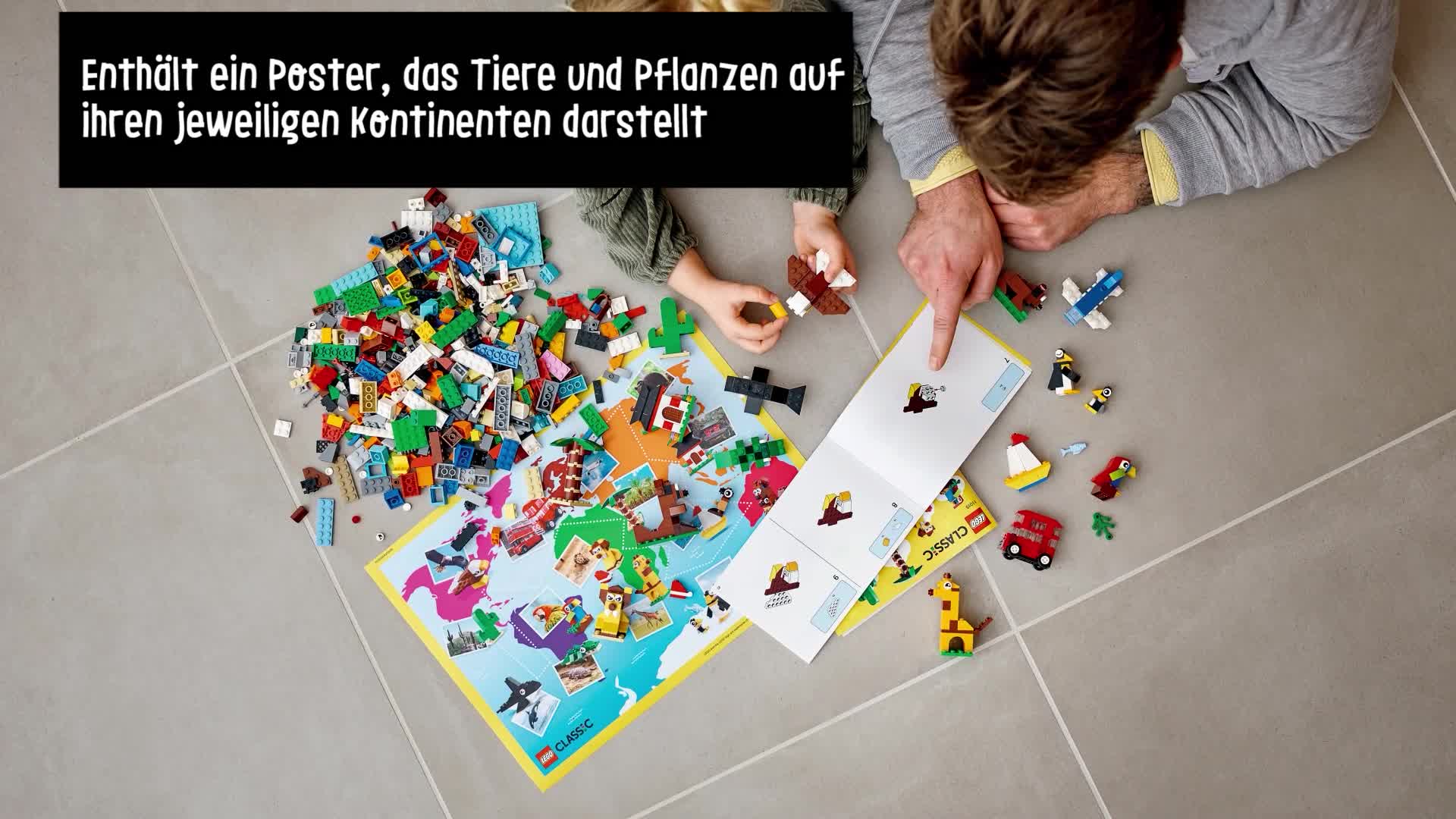 LEGO 11015 Classic Einmal um die Welt Steine, Spielzeug für Kleinkinder ab 4 Jahre mit Bausteinen und baubaren Tieren – Bild 8