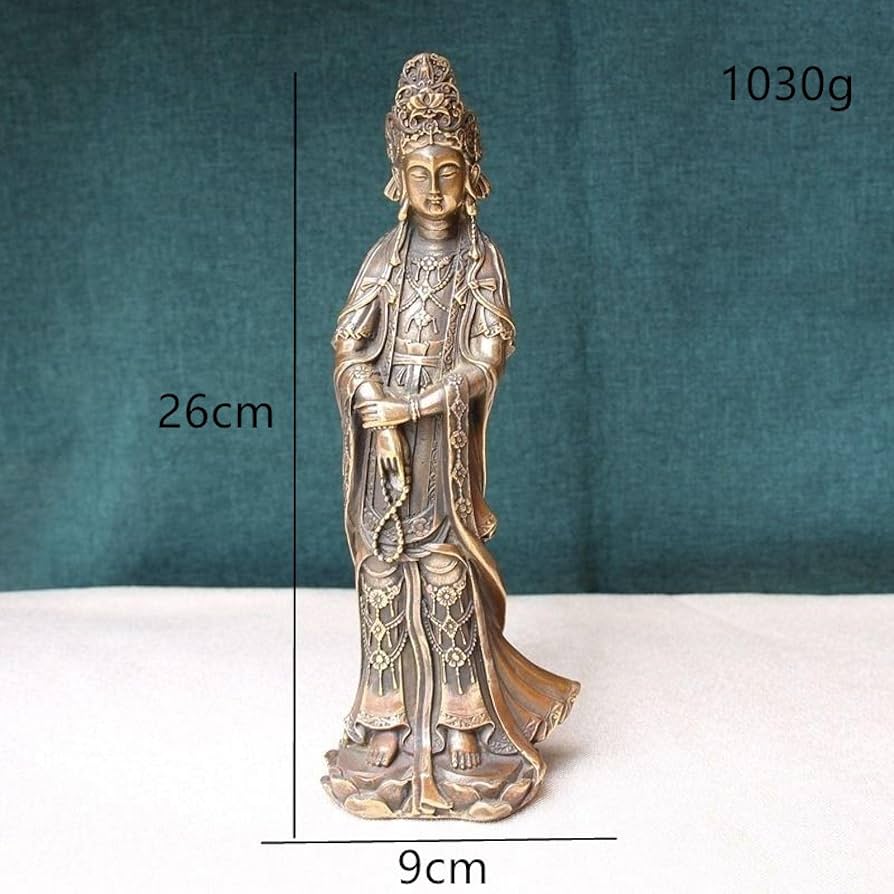 Amazon｜26 センチメートル真鍮観音菩薩カラフルな服仏像