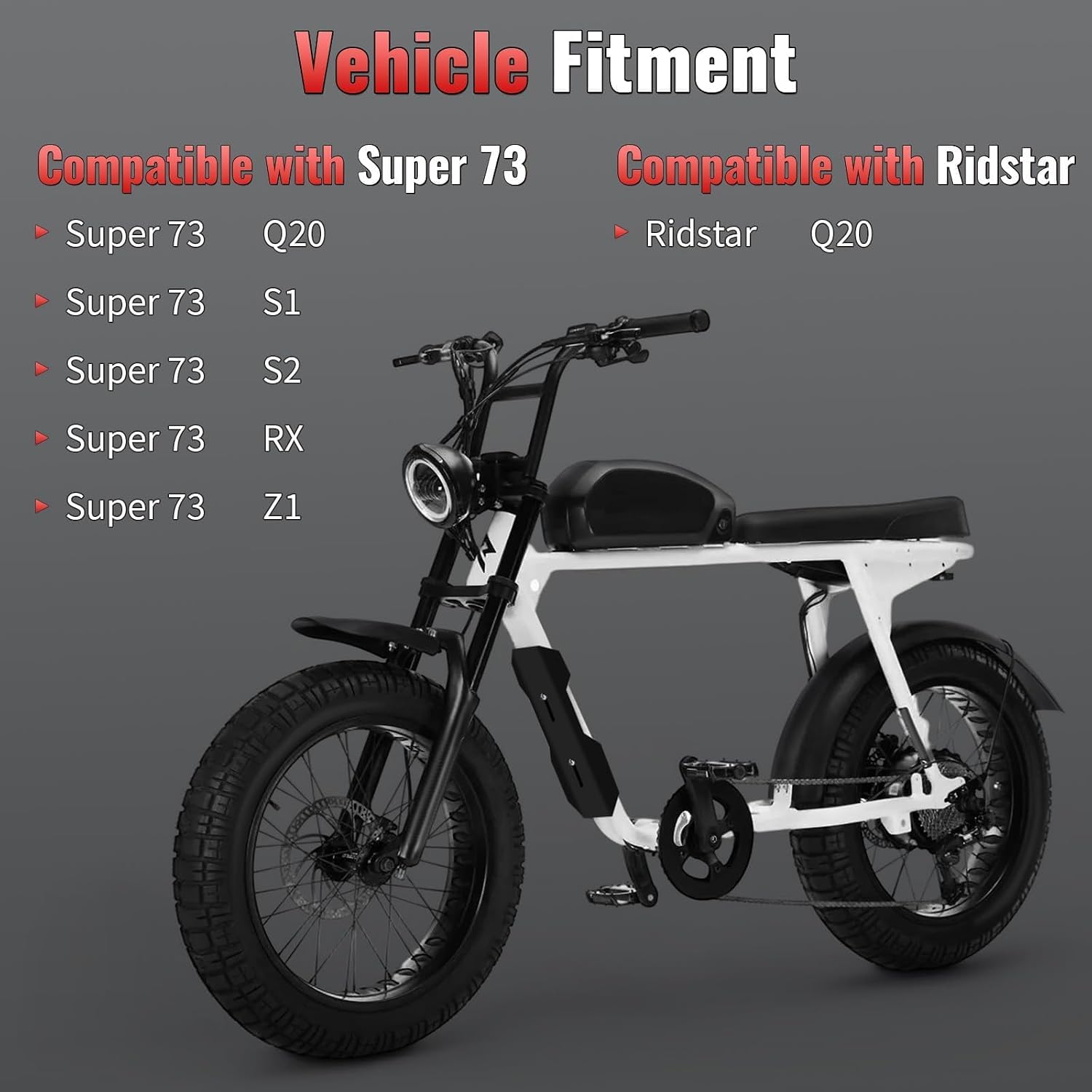 Middle Fender Central Mud Guard Compatible with Ridstar Q20, Compatible with Super 73 S1 S2 RX Z1 Mudguard Flap
