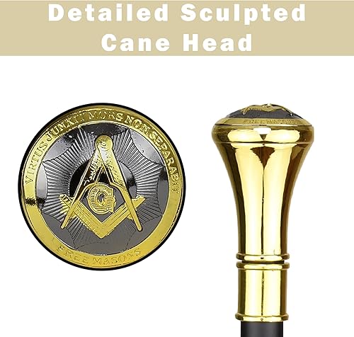 Miniatura 6 de Bastón masónico de bastón masónico para hombres, equilibrio para personas mayores, portátil, plegable, 2 piezas para estabilidad, soporte de