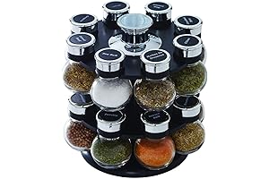 Ellington Revolving Countertop Spice Rack With 16 Pre-Filled Spices