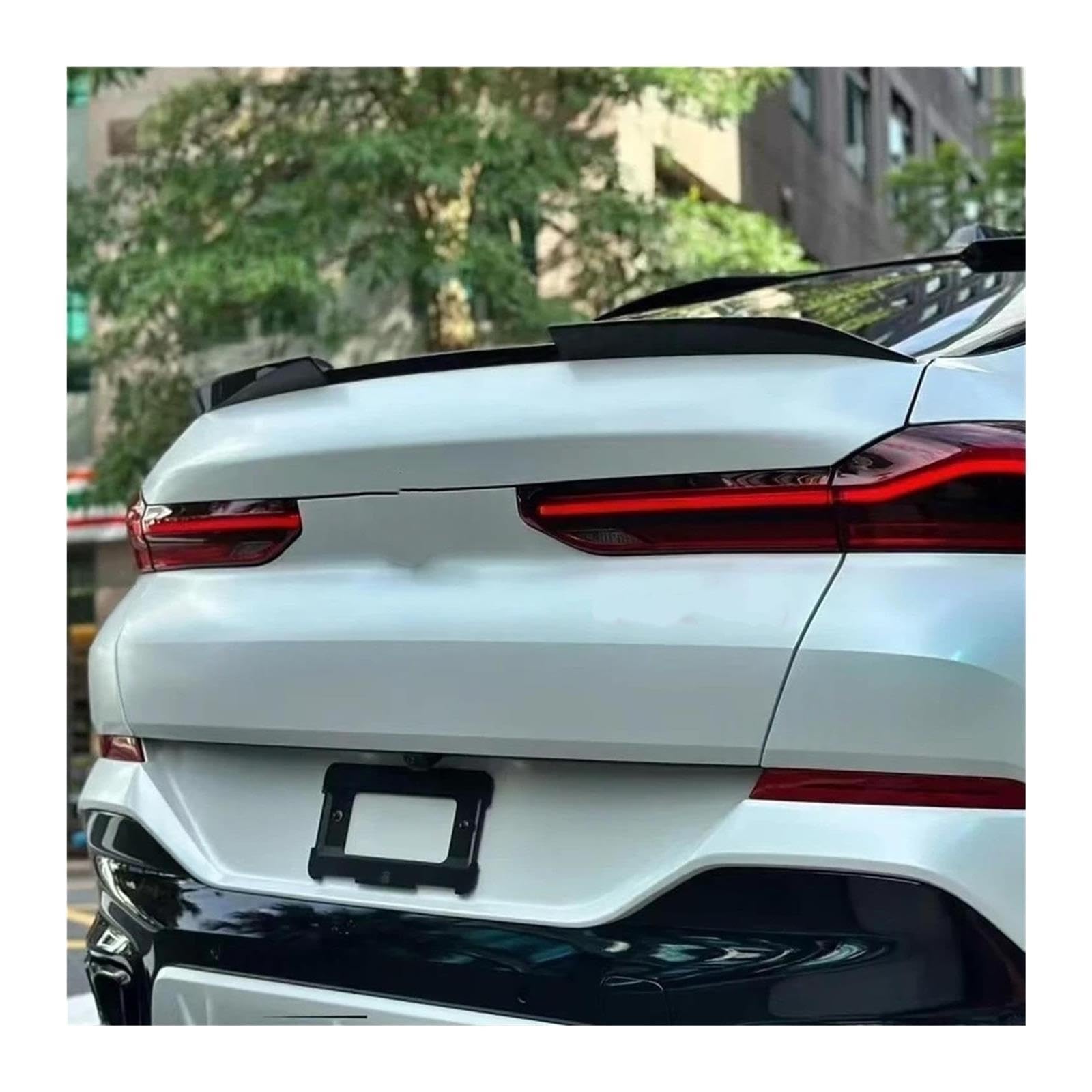 Tylny spoiler z prawdziwego włókna węglowego pokrywa bagażnika skrzydło MP styl kompatybilny z BMW X6 G06 X6M F96 LCI 2020-2025 tylna klapa Splitter Bodykits(Carbon Fiber)