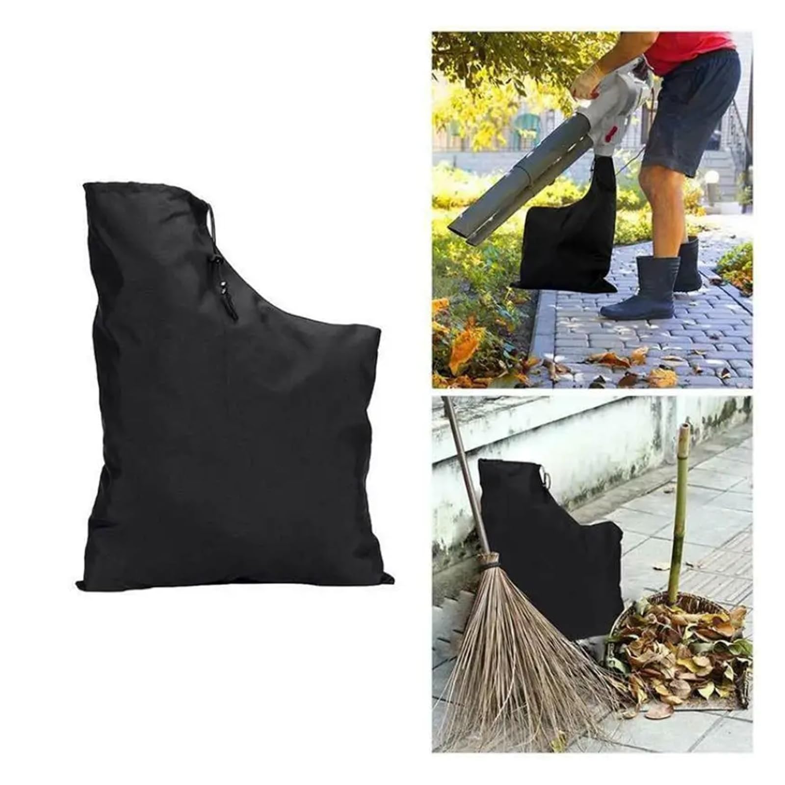 Fangsack 1/3 stücke Blatt Vakuum Sammlung Tasche Ersatz Tasche Mit Zip for Elektrische Laubbläser Fangsack FüR Laubsauger(3 pcs)