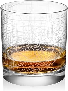Or Something Rocks Whiskey Old Fashioned 11oz Glass Urban City Map Detroit Michigan