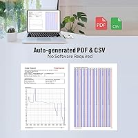 Vista 6 de Freshliance - Registrador de datos de temperatura desechable USB con 30000 puntos, informes PDF CSV automáticos de alta precisión, 7 días de uso