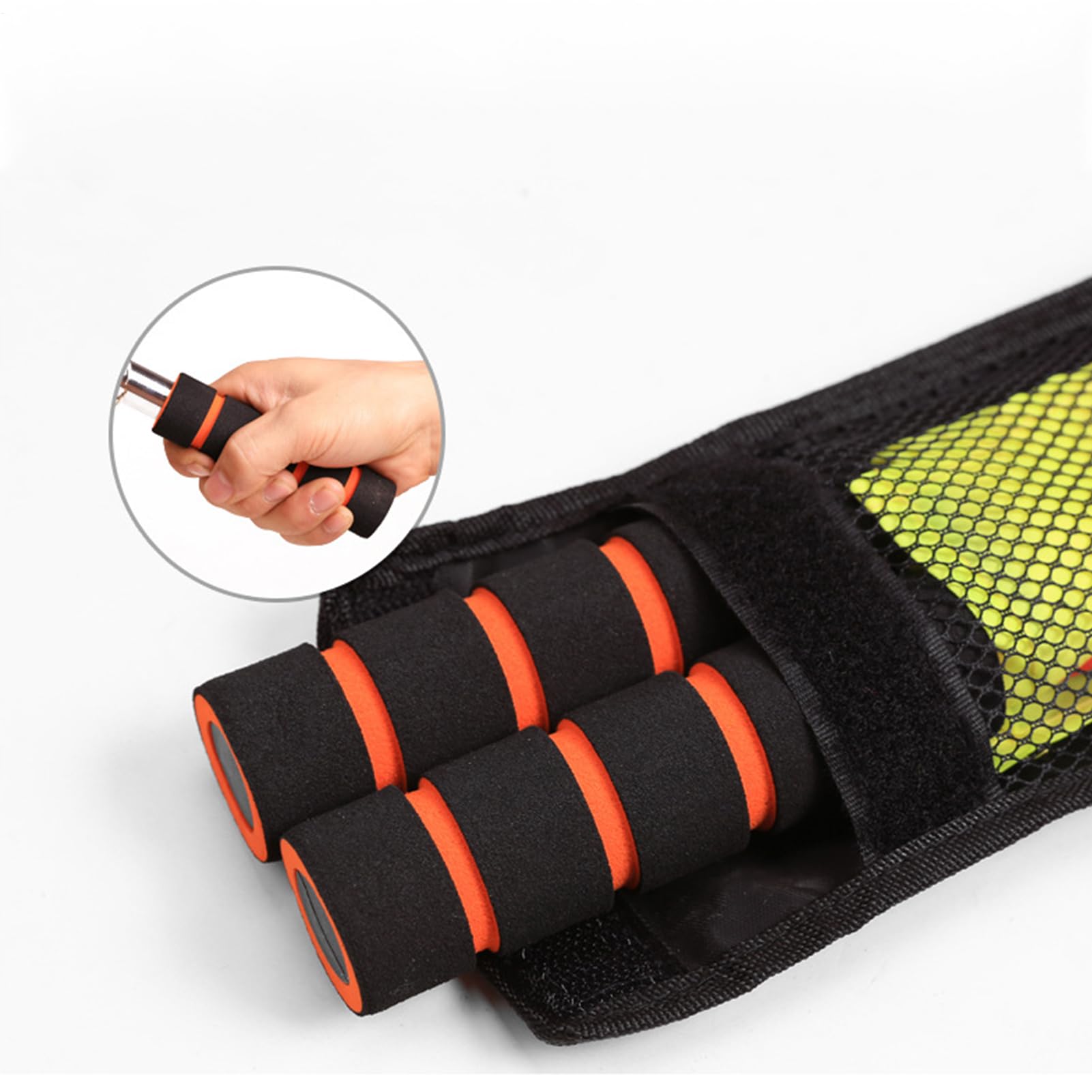 Banderines de Árbitro de Fútbol 2 Jueces de Línea Naranja Amarillo Accesorios Ligeros para Partidos