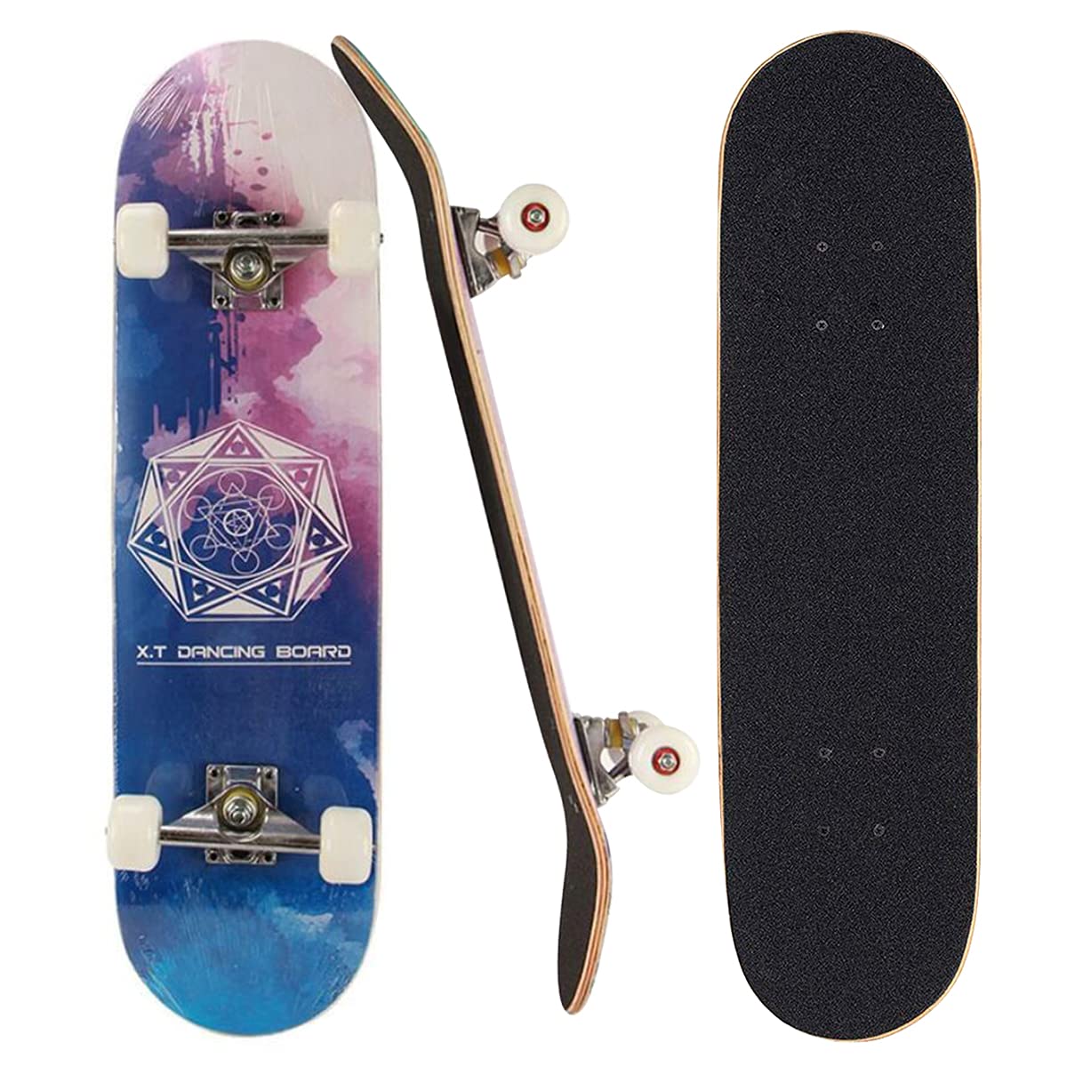 Skateboard Professionale 31 Pollici - Legno Acero 7 Strati - Ruote PU 85A ABEC-7