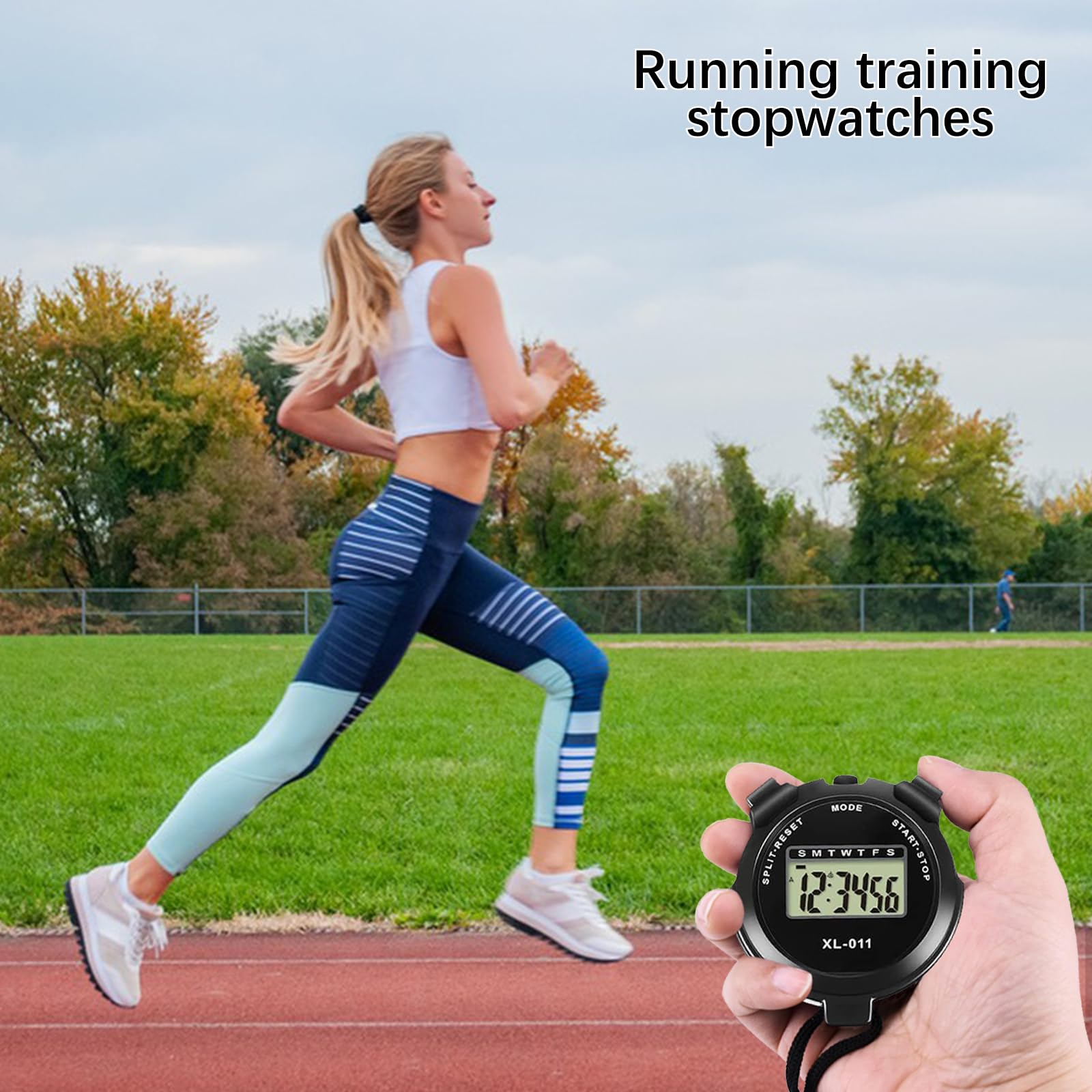 3 Piezas Digital Cronómetro, Cronómetro Deportivo Digital Profesional, Cronógrafo de Mano Reloj Digital Cronómetro, Cronómetro Reloj para Fútbol, Correr, Natación