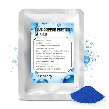 99% GHK-CU Copper Peptide 1 Gram CAS 49557757 Cosmetic Grade Fast Absorption Water Soluble DIY Skincare Facial Serum Eye Cream Improve Skin Sagging Reduce Redness