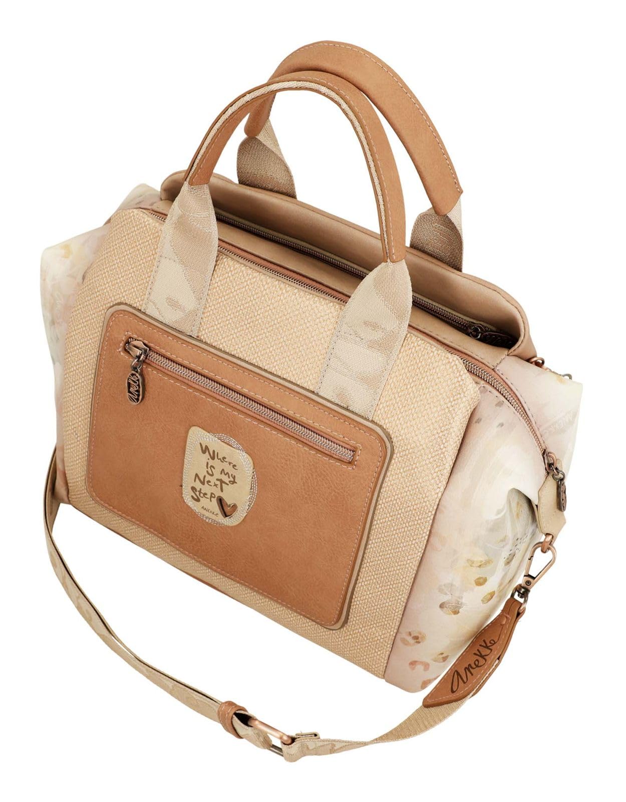 Anekke Bolso Bowling con Bandolera Memories - Gran Capacidad y Material Flexible | Bolsillos Exteriores e Interiores | Medidas: 31x24x16 cm