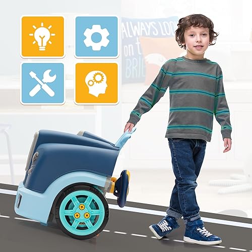 Miniatura 4 de Nyeekoy Juego interactivo de juguete de motor de automóvil para niños de 3 a 8 años, kit de reparación mecánica para niños, construye y juega con