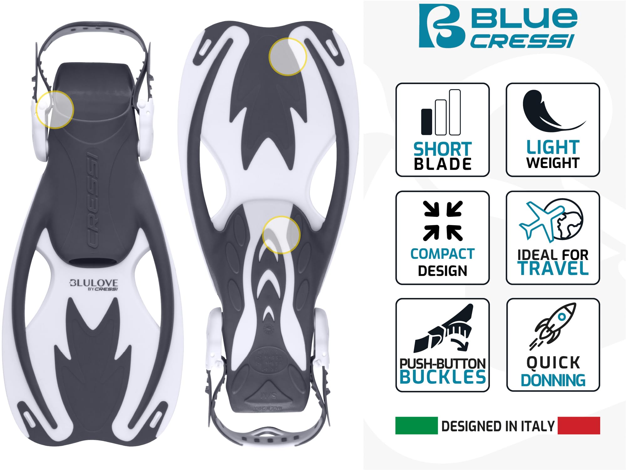 CRESSI Rocks Kid Aletas, Unisex niños