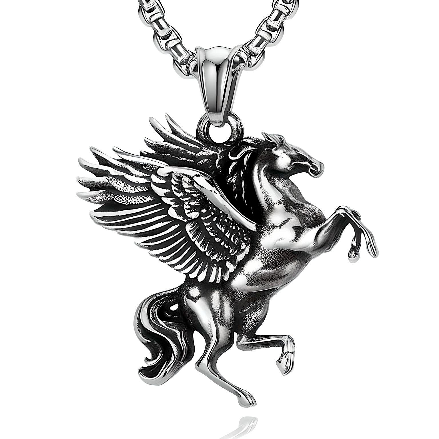 See full amazon price history chart for THE MEN THING PEGASUS- Alloy Pendant with Pure Stainless Steel 24inch Round Box Chain for Men, European trending Style for Men & Boy THE MEN THING PEGASUS- Alloy Pendant with Pure Stainless Steel 24inch Round Box Chain for Men, European trending Style for Men & Boy (B0B6G71Q1K) Amazon Price History, Amazon Price Tracker