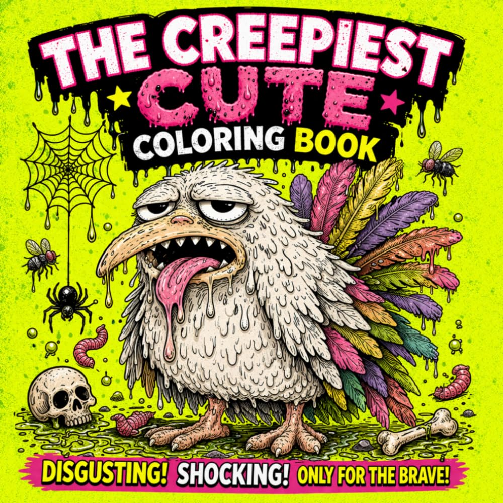 The Creepiest Cute Coloring Book: A Gross and Hilarious Collection of Weird Creatures for Children ,Teens and Adults Cute Monster Family (Collection of the Ugliest Coloring Books in the World)