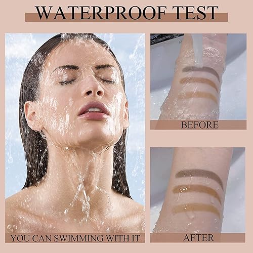 Miniatura 8 de YOIHOJET Kit de plantillas para cejas, maquillaje en polvo de cejas de un paso con 10 plantillas de cejas y 2 cepillos para cejas, sello profesional