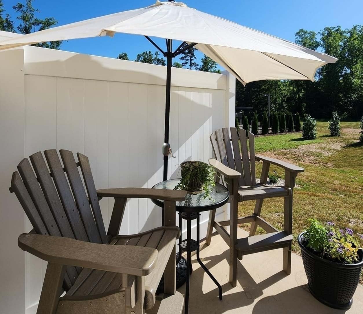 Halbschirm Balkon Klein Mit Ständer 2.5m Sonnenschirm Halbrund Knickbar 250 Cm Wandschirm Balkon-schirm Kurbel Polyester Sonnenschutz Terrasse Passgenau Wände Handkurbel