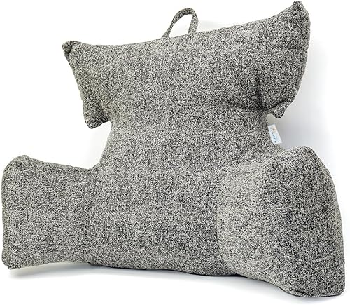 Miniatura 35 de SUNSIDE Almohada de lectura para sentarse en la cama, almohada de espuma viscoelástica triturada para adultos y niños con brazos, almohada de cama