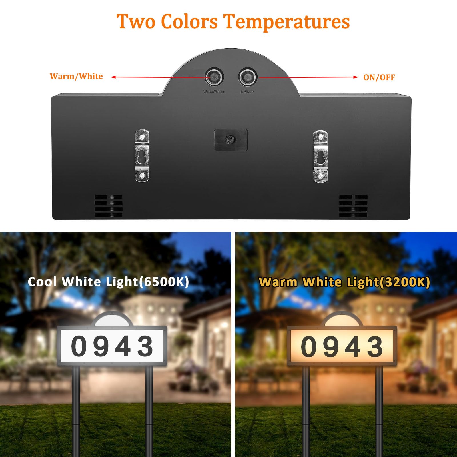 Numéros de maison pour panneaux d'adresse extérieurs pour maisons, étanchéité IP65, panneaux d'adresse pour cour, montage mural/dans le sol