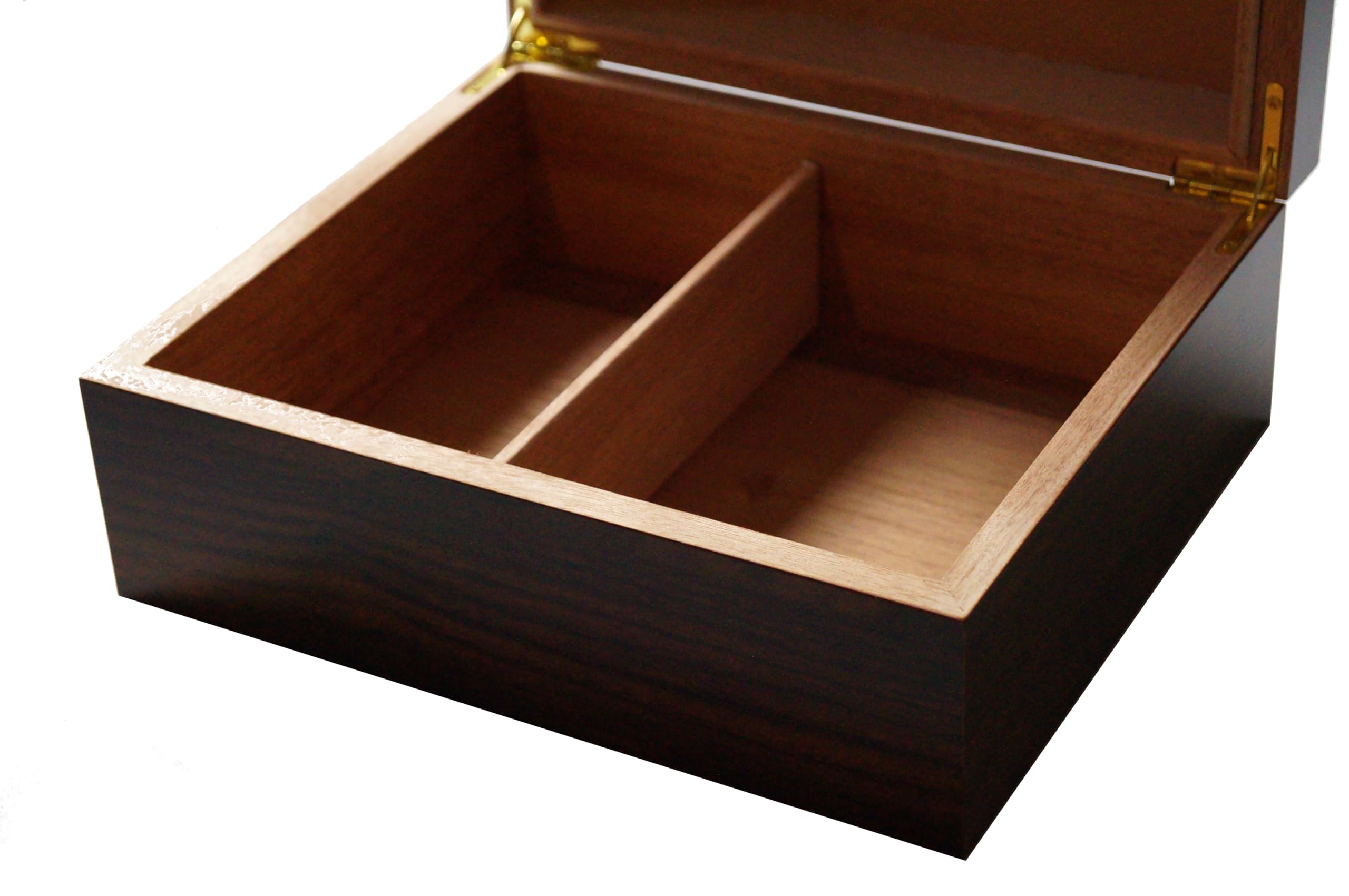 GERMANUS Sigari Humidor con igrometro e umidificatore Manuale Marrone