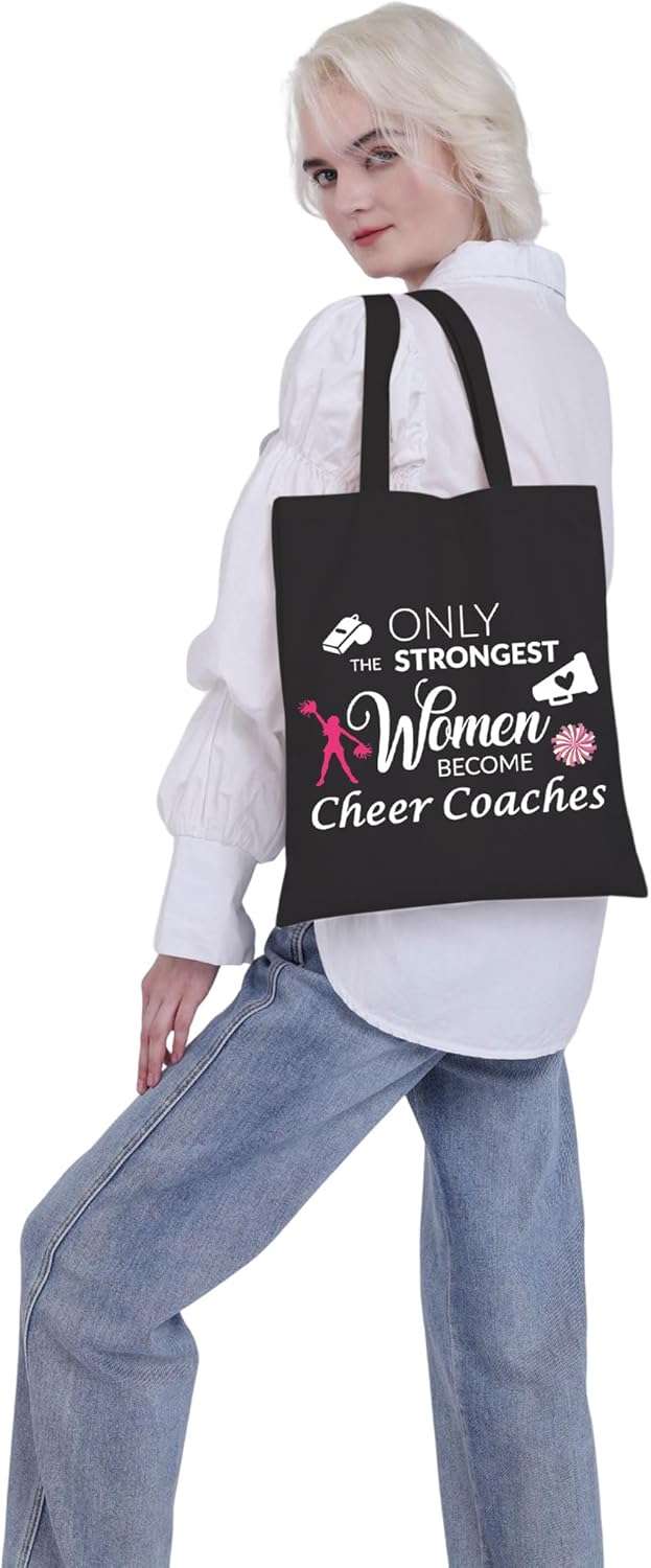 VAMSII Cheer Coach Tote Bag Cheerleading Coach Gifts Bag Cheerleading Gifts for Coaches Instructors Shoulder Bag(Women Cheer Coaches tote) - Image 5