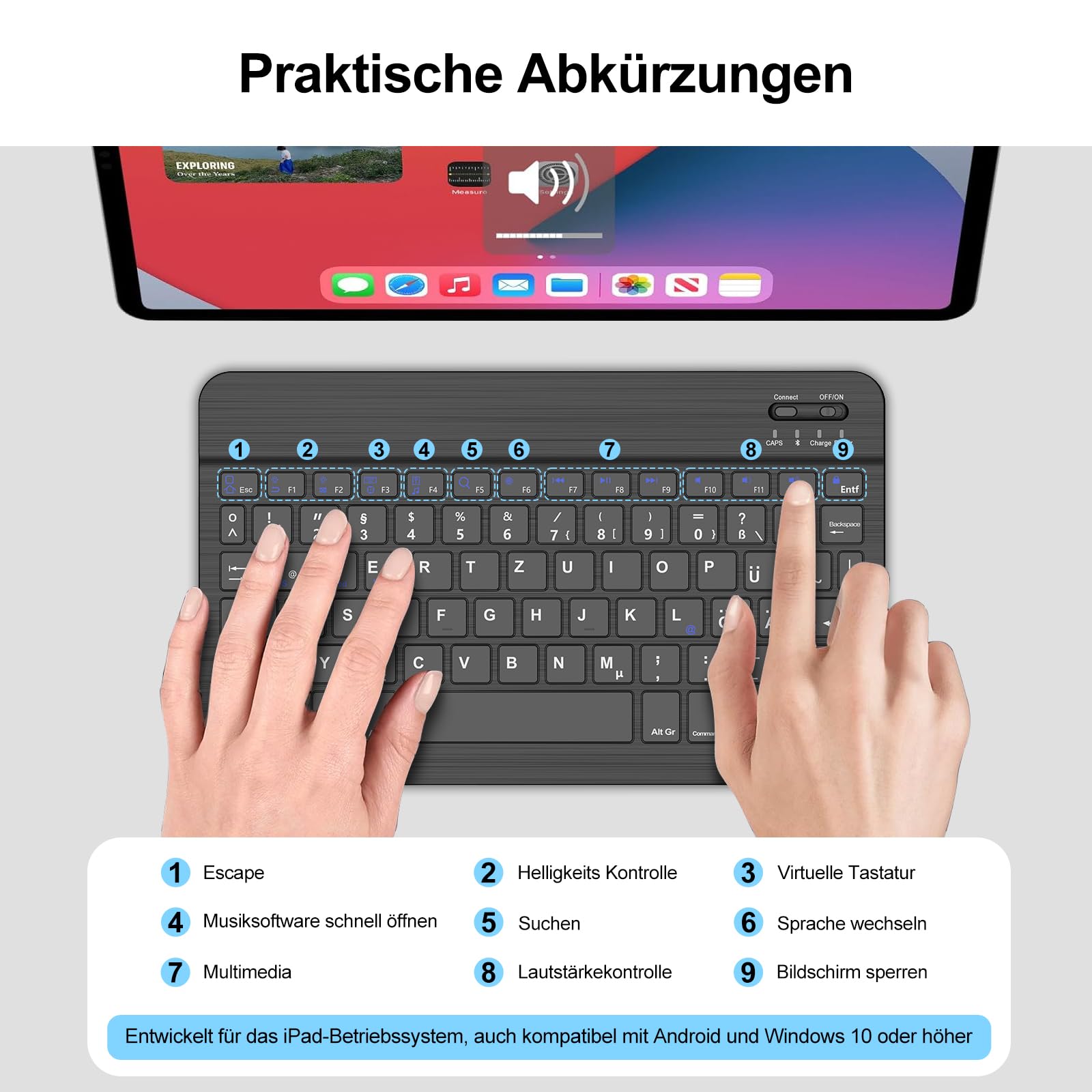 Turtle Shift Perfect Grip Hoes met screen protector iPad 9 2021 / iPad 8 2020