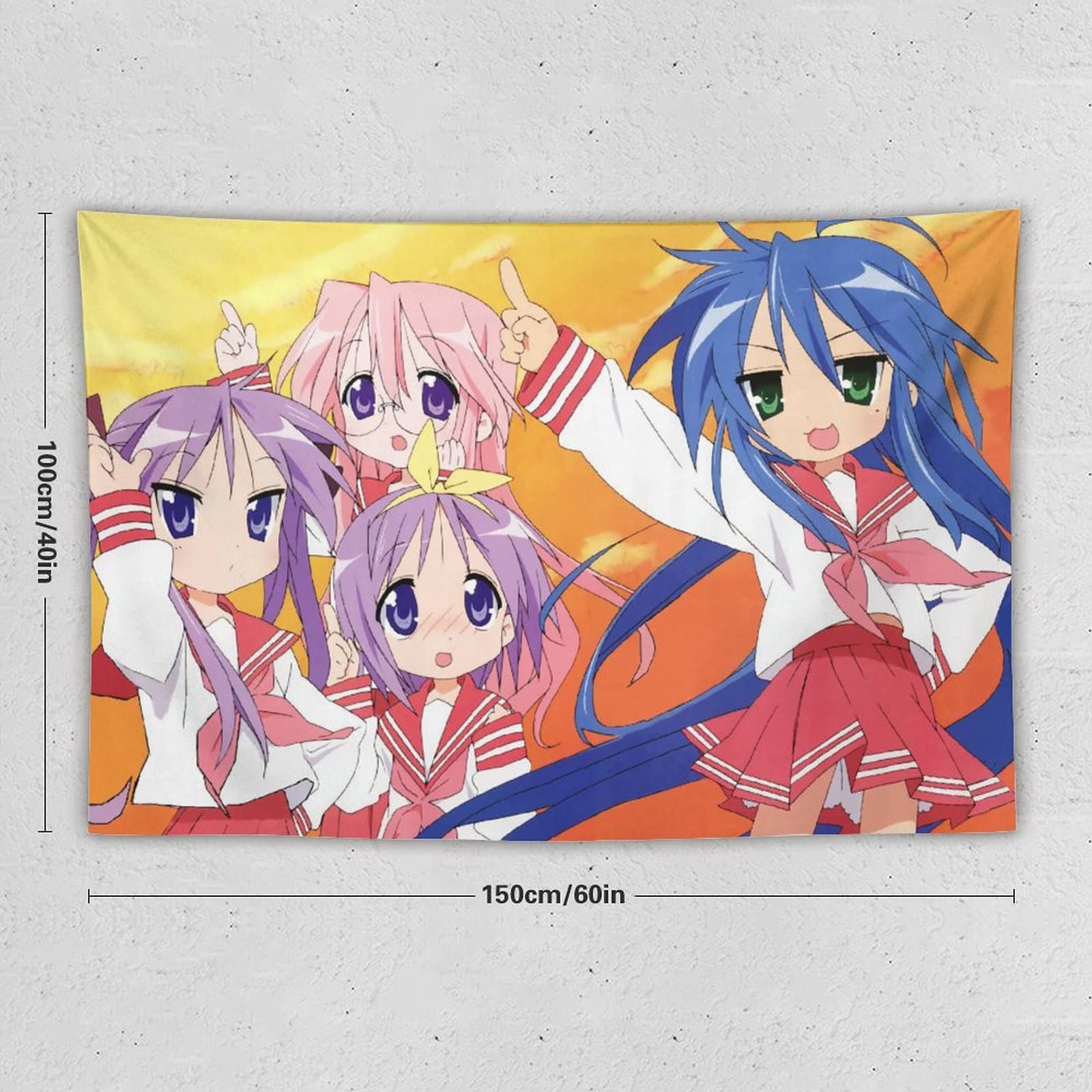Amazon.co.jp: タペストリー かわいいアニメ柄 らき☆すた 壁