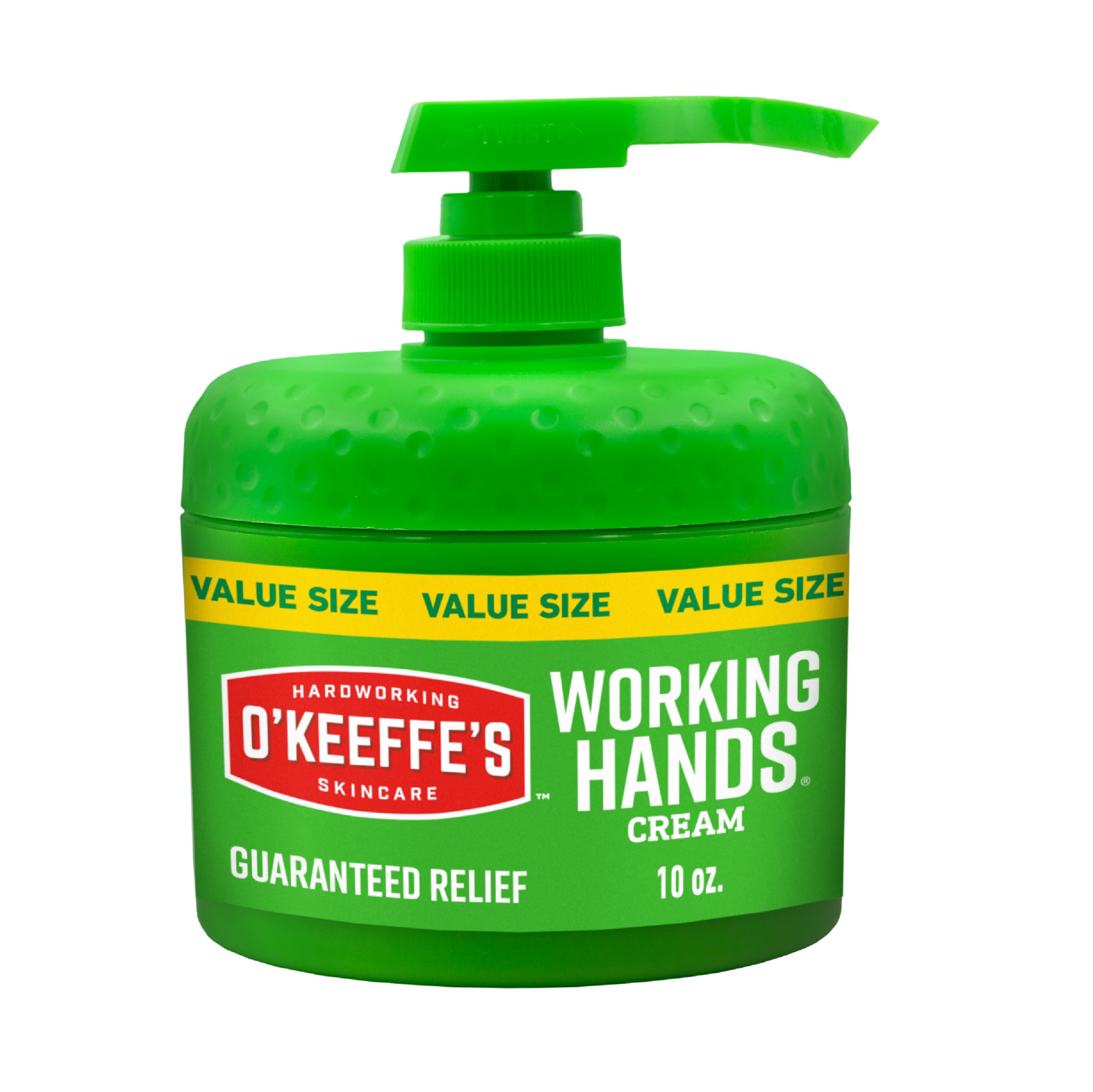 O'Keeffe's Working Hands Hand Cream in a Pumpable Jar for Extreme Dryness – 10oz Pump
