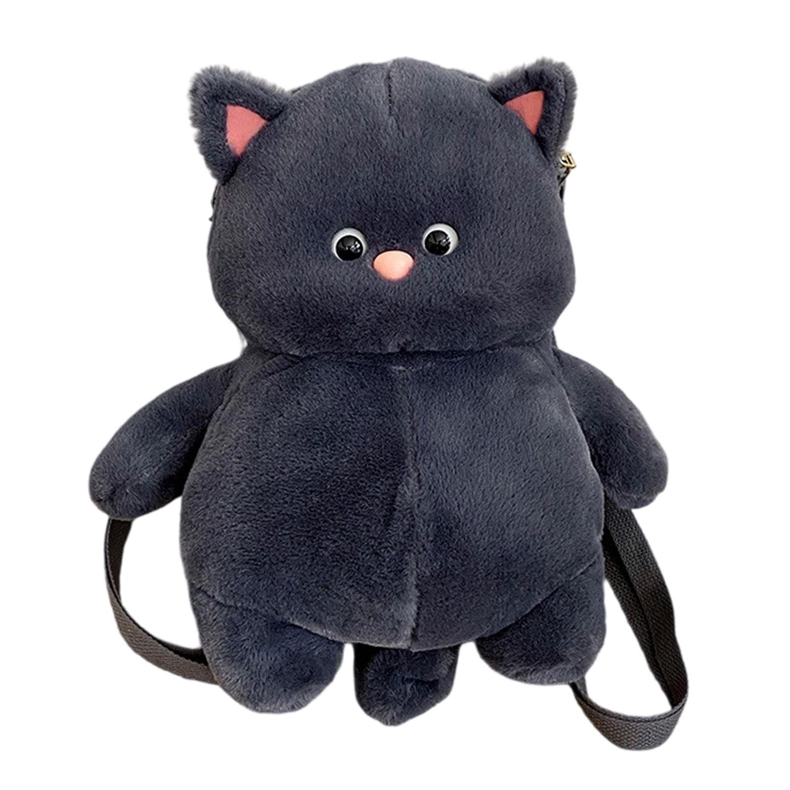 Cat Plush Toy Backpack Decoration Stuffed Animal for Children Women Shopping Gray| Premium | Luxury | Designer | Stylish-image-30
