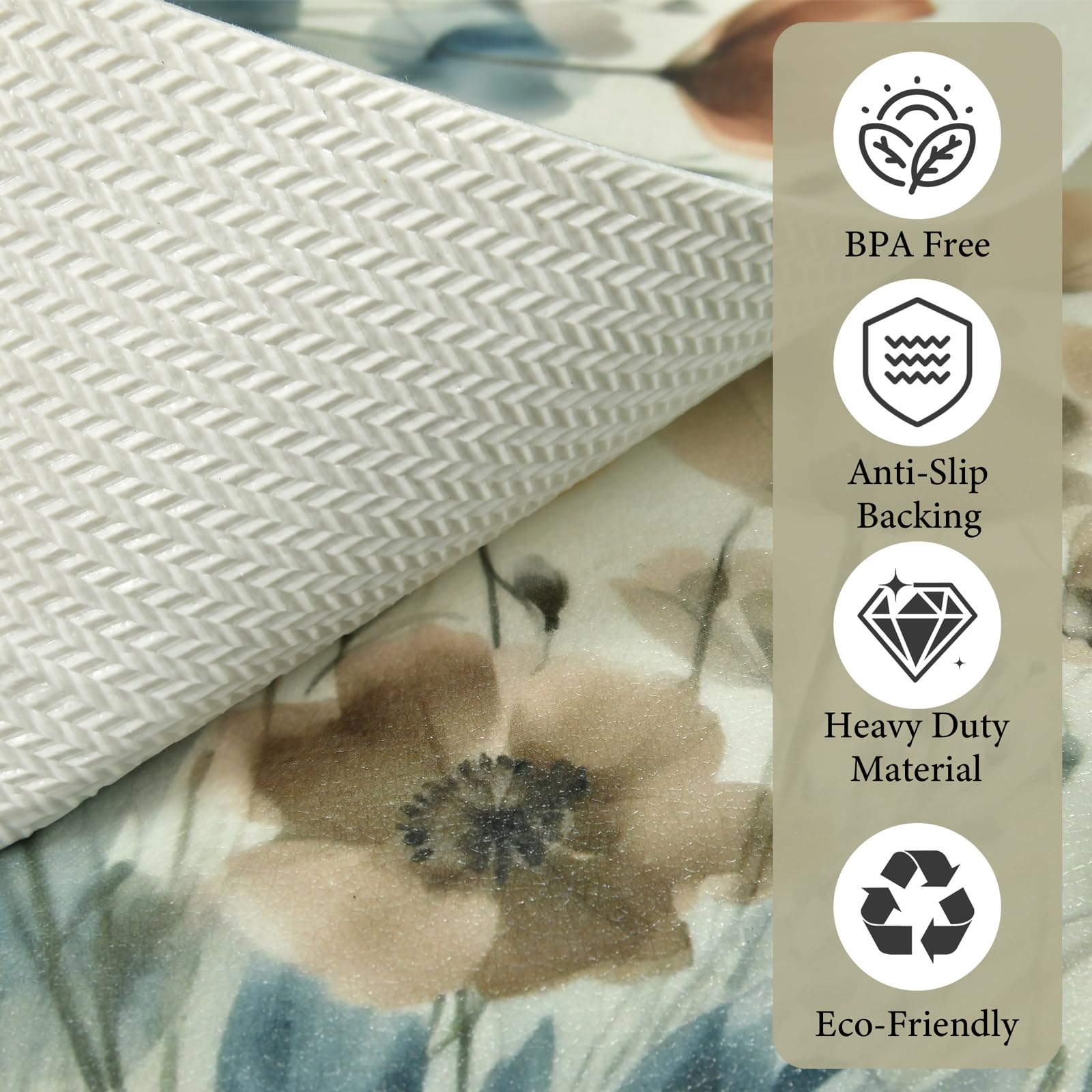 Vinyl Placemats Set of 4-12x17 Inch - Heat Resistant Washable Place Mats Waterproof Non-Slip Wipeable Table Mats for Dining Table Decor, Indoor/Outdoor Plastic Mat