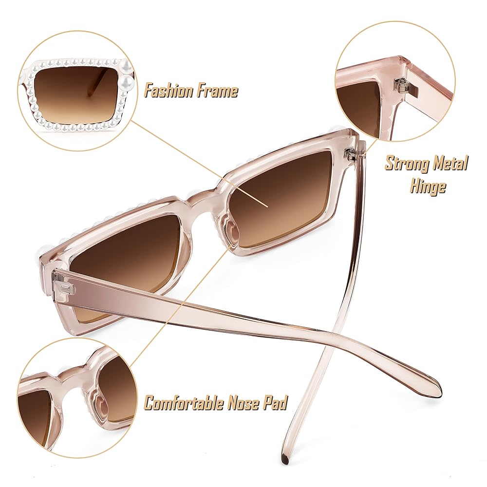 SFY✩.*˚ Amazon.com: FEISEDY Fashion Pearl Sunglasses for Women Cute