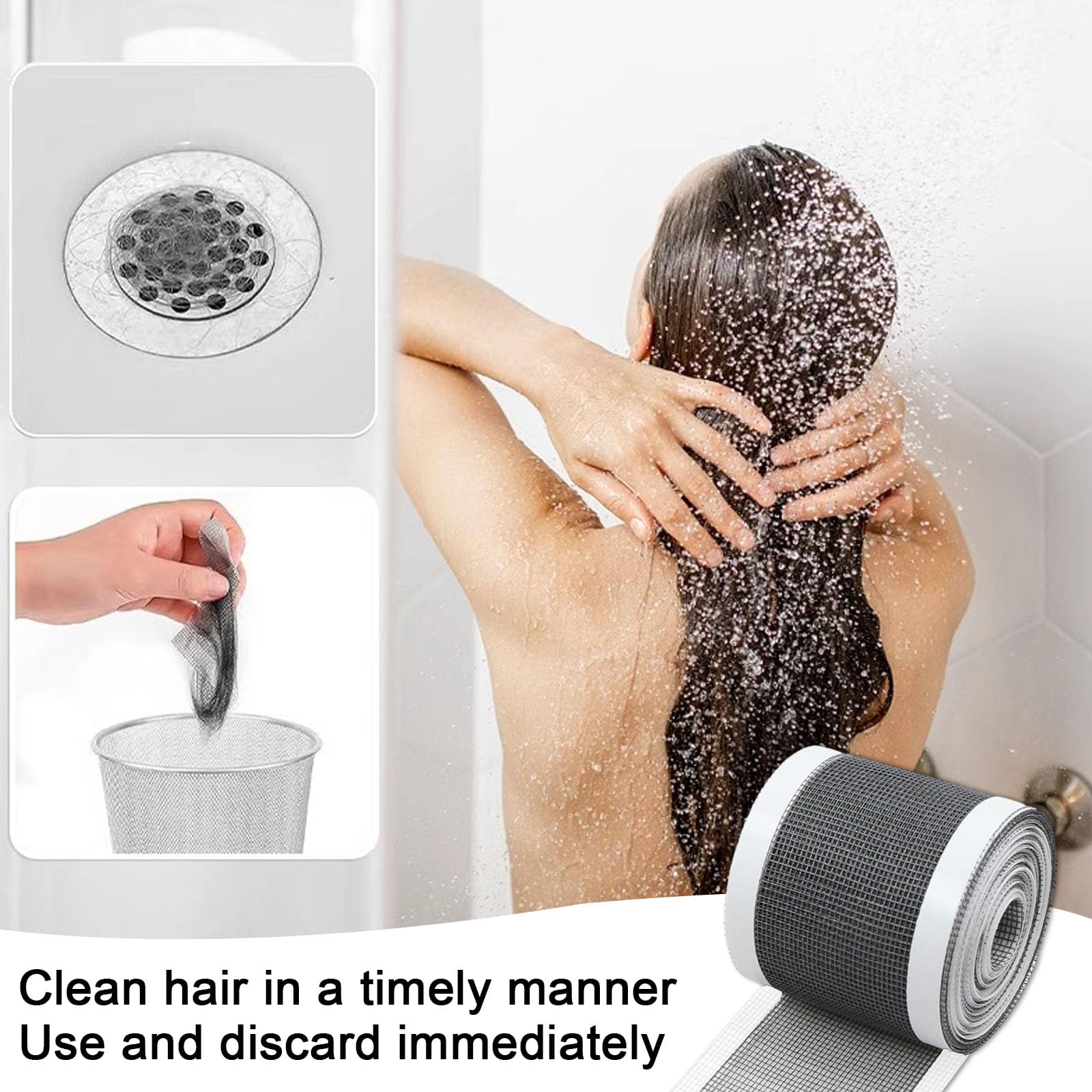 60 Filtri Doccia Per Capelli - Retine Adesive Per Scarico Pavimento, Anti Intasamento Per Bagno E Cucina - Foto 10
