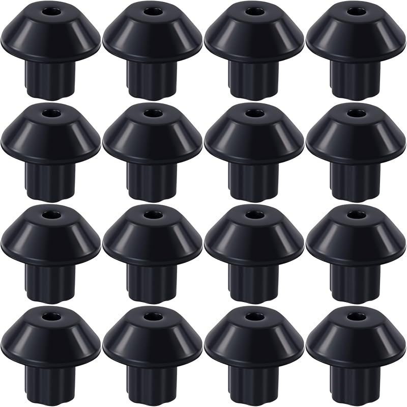 16 Pcs Gas Stove Grate Rubber Feet, Anti-Slip High-Temp Gas Range Grates Feet Protection Replacement, Stove Top Parts for 3/16″ Hole Top Cooktop Burner Grates