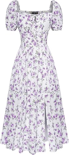 Scarlet Darkness Vestido midi de corsé floral con bolsillos para verano — Vestidos