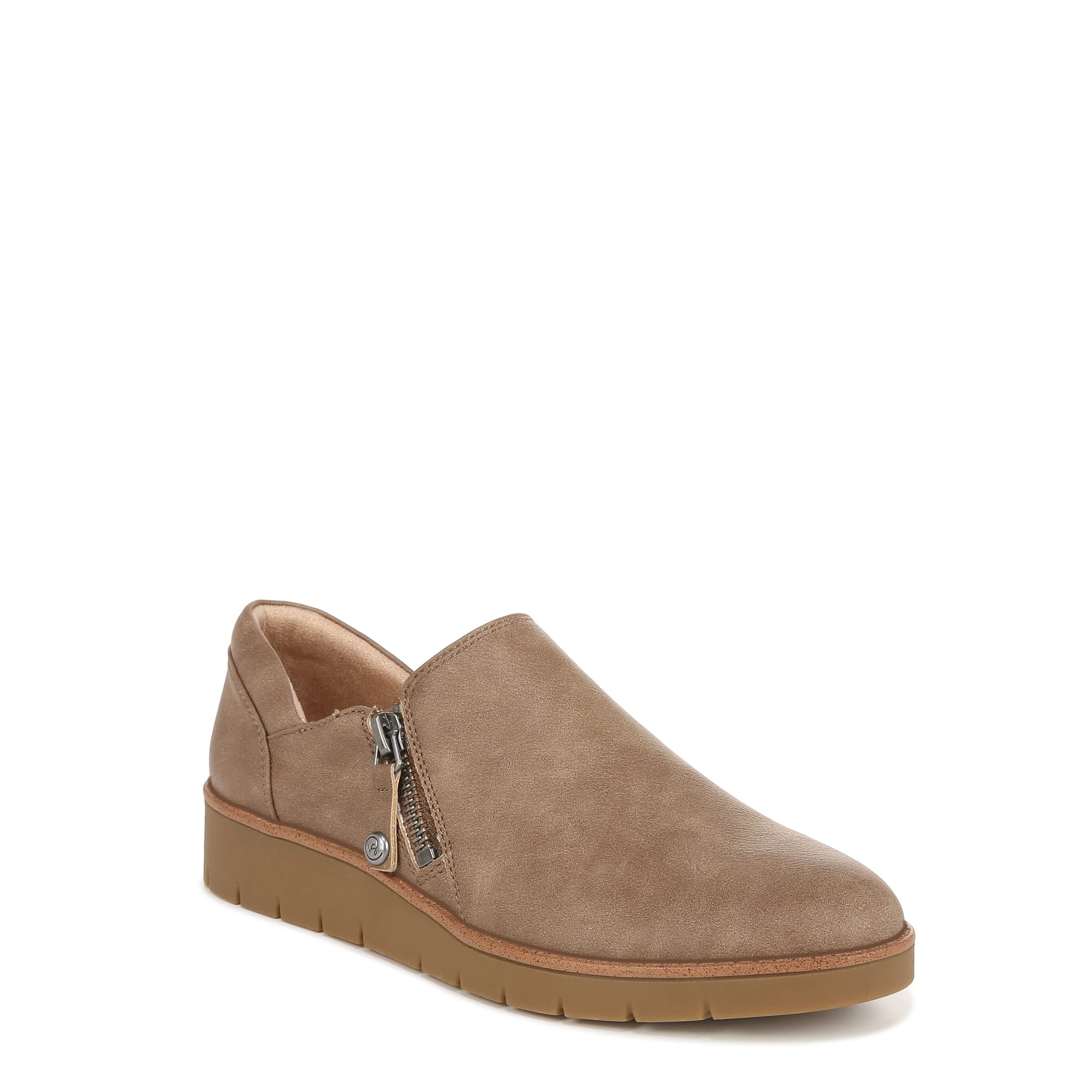 Lifestride Women's Odyssey Side Zip Sneaker, Mushroom, 36.5 EU