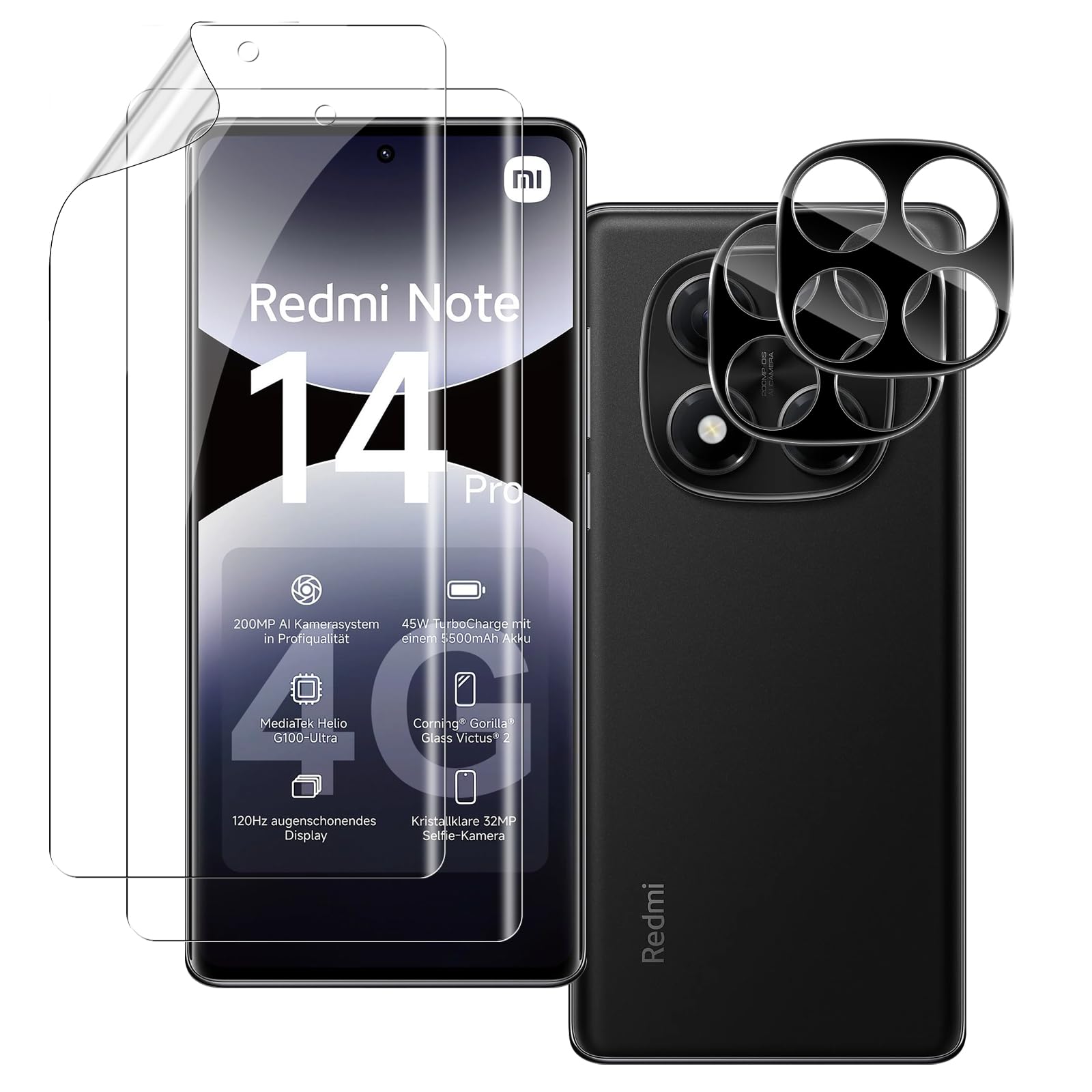 Film De Protection Hydrogel 3D Pour Xiaomi Redmi Note 9 Pro - Transparent Anti-choc