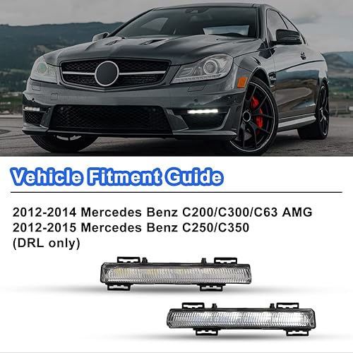 Miniatura 3 de Nixon Offroad Luces antiniebla LED para Mercedes Benz C200/C300/C63 AMG 2012-2014, luces antiniebla para Mercedes Benz C250/C350 2012-2015 (solo