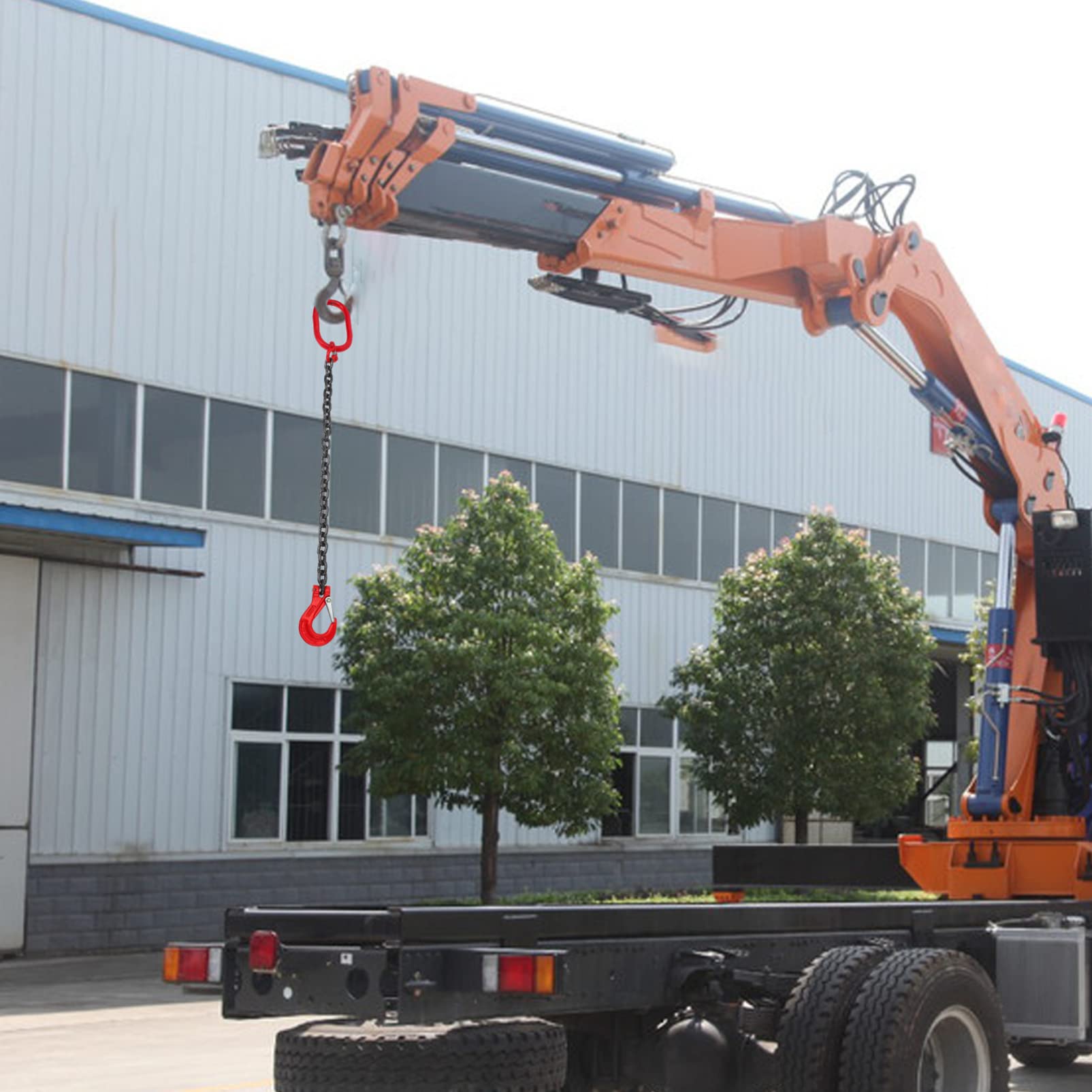 Élingue à Chaîne avec Crochet 1 Ton en Acier au Manganèse pour Levage
