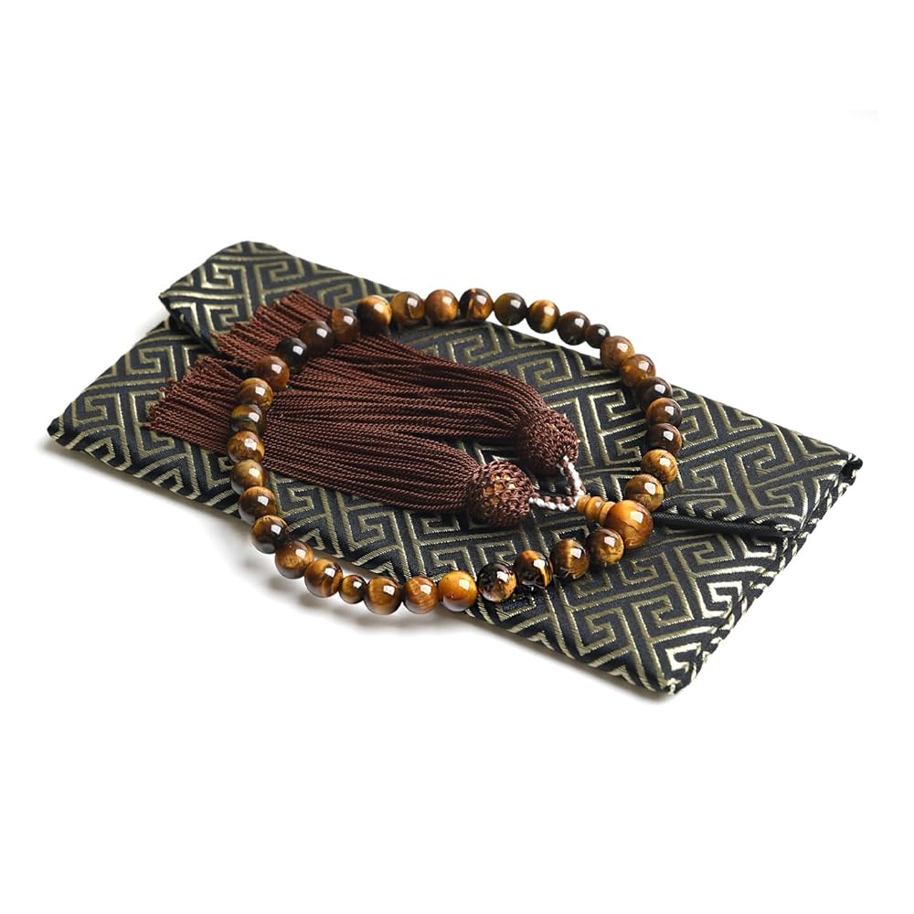 Amazon.co.jp: [EsuonHappiness] 数珠 女性用 虎目石 8mm 高級