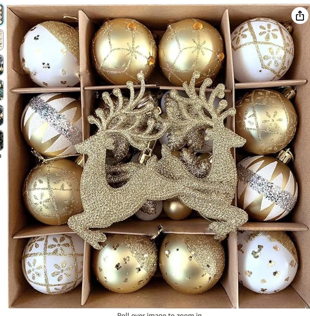 LEDIN40 PCS Christmas Ball Ornaments Set, Christmas Tree Baubles Ball, Painted Plastic Christmas Balls for Christmas Holiday Party Home Decoration