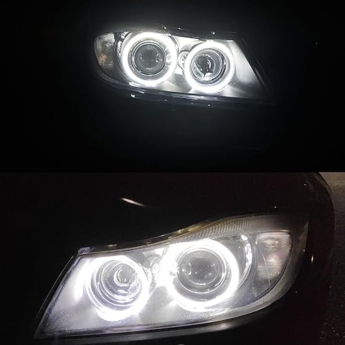 Miniatura 6 de Xinctai Bombilla LED con anillo de halo de ojos de ángel compatible con BMW E90 E91 pre-Facelift, Pre-LCI 325i, 328i, 328xi, 330i, 330xi, 335i,