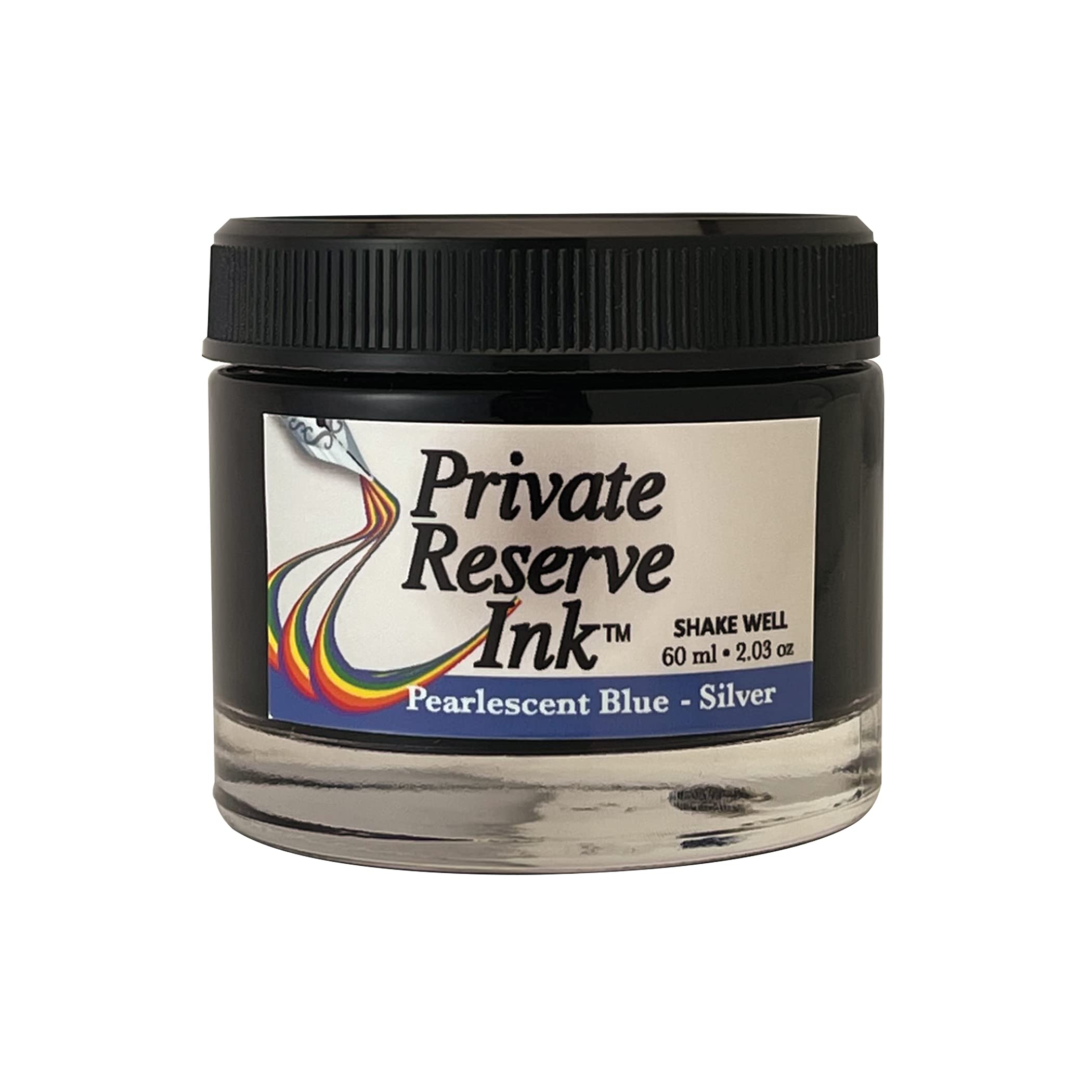 Private Reserve InkPEARLESCENT - 60 ml Ink Bottle for Fountain Pen (Blue/Silver) (PR17046)