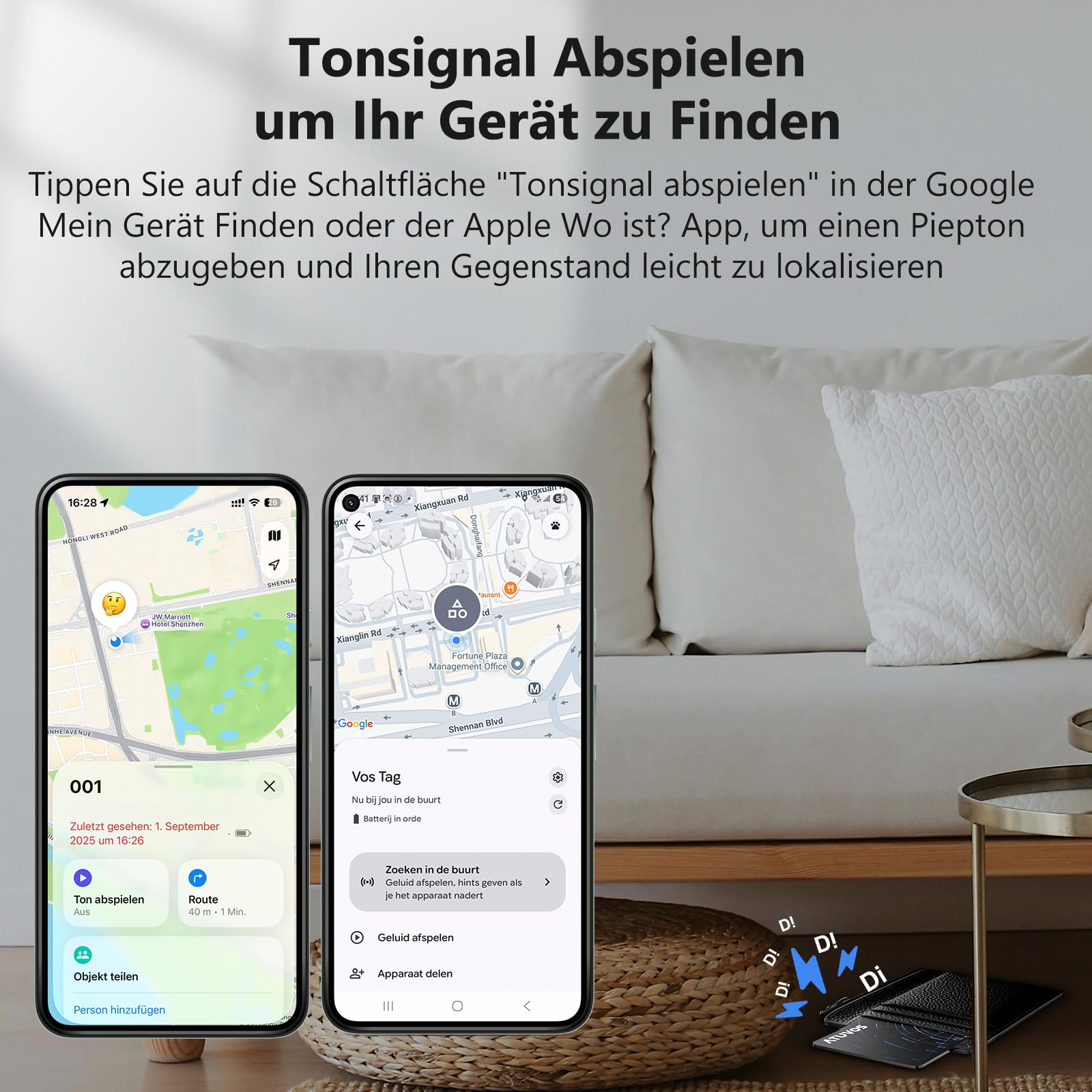 ATUVOS Neu Dual-System Air Tag Karte Pro für Android & iOS, Wiederaufladbarer Wallet Tracker Card Kompatibel mit Google Mein Gerät Finden or Apple Wo ist? App, Gegenstände-Finder, Thin 1.6mm 2er Pack
