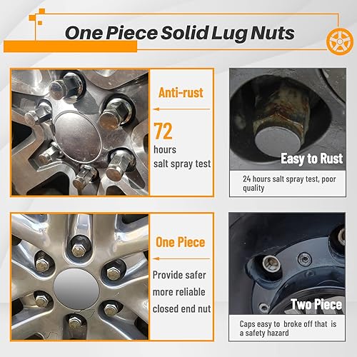 Miniatura 4 de MIKKUPPA 24 tuercas de llanta M14x2.0 – Reemplazo para Ford F-150 2004-2014, Ford Expedition 2003-2014, ruedas Lincoln Navigator 2003-2012 – Tuercas